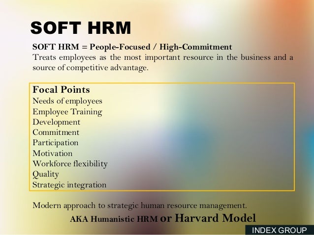 soft approach meaning storey 1989 hard and soft hrm